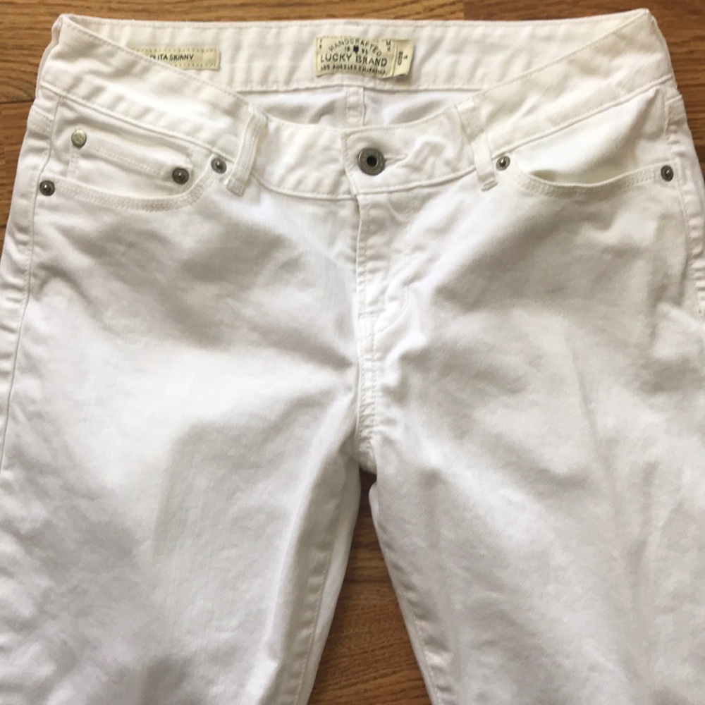 Lucky Brand Women's White Skinny Jeans